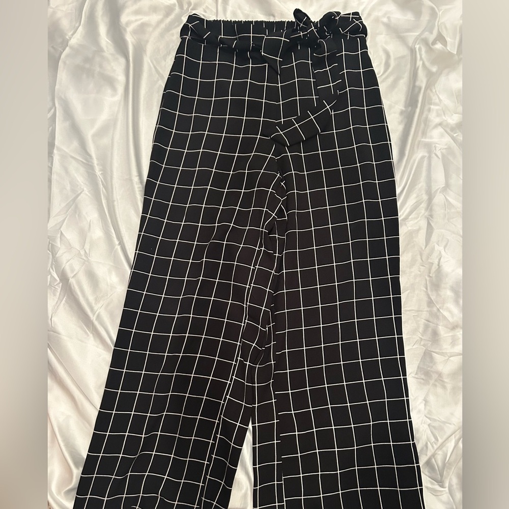 Blu Pepper Black and White Checkered Pants